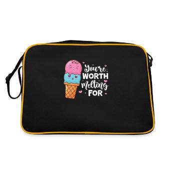 Crème glacée Crème glacée Crème glacée Cadeau d’été - Sac Retro - noir/or - Dos