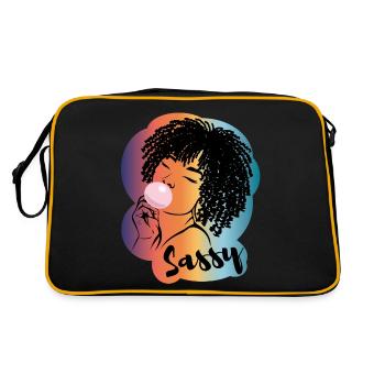 Sassy Chic with Afro Charm - Retro Bag - black/gold - Back