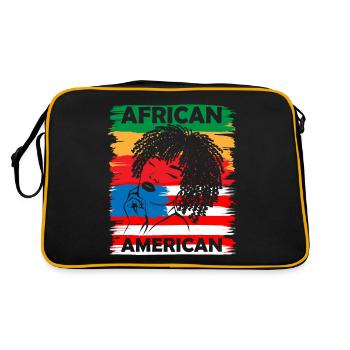 Fierté et pouvoir – Afro-Américain - Sac Retro - noir/or - Dos