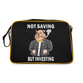 NOT SAVING BUT INVESTING - Retro Tasche - Schwarz/Gold - Hinten