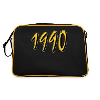 BIRTHDAY YEAR 1990 - Retro Bag - black/gold - Back