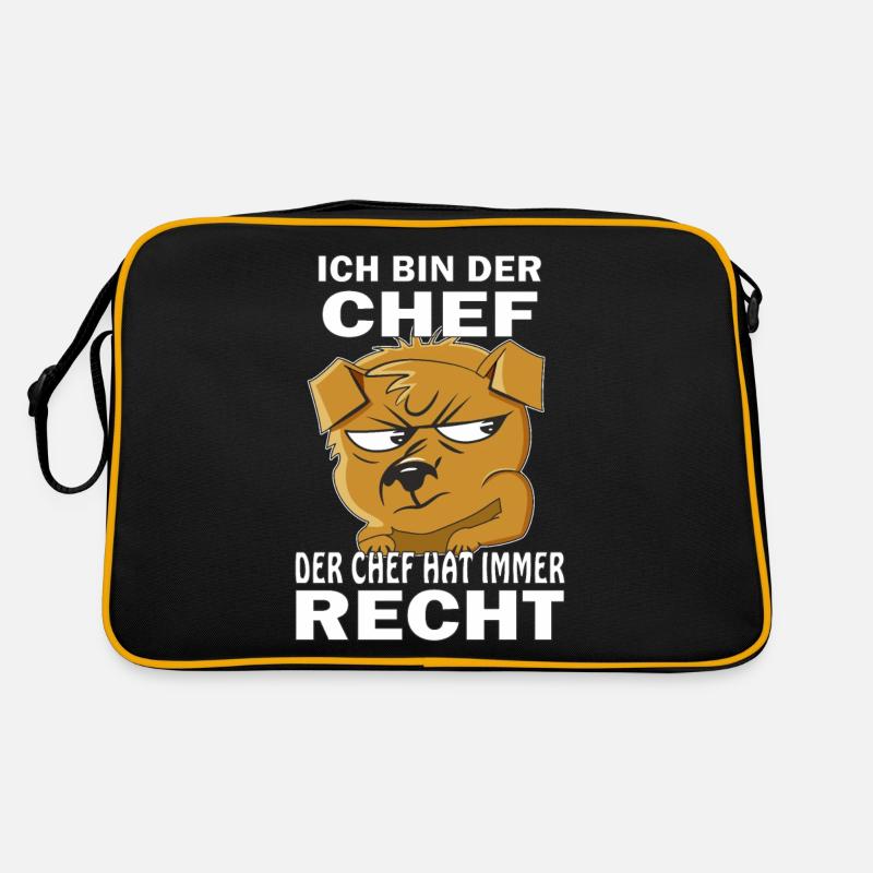 BIN DER CHEF UND HABE RECHT Retro Tasche