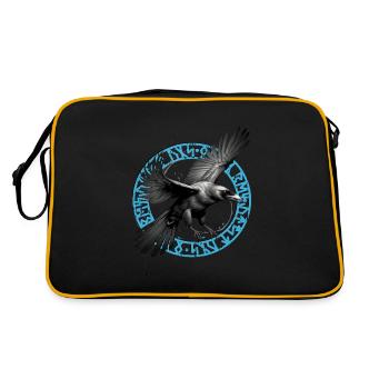 Cercle runique viking : Le vol du corbeau - Sac Retro - noir/or - Dos