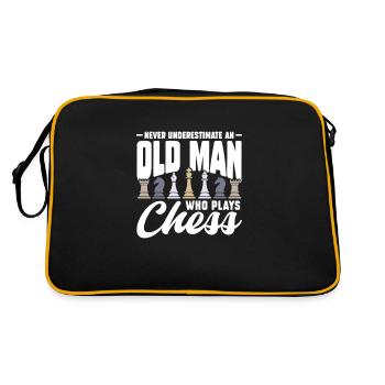 Chess Chessboard Checkmate Chess Player - Retro Bag - black/gold - Back