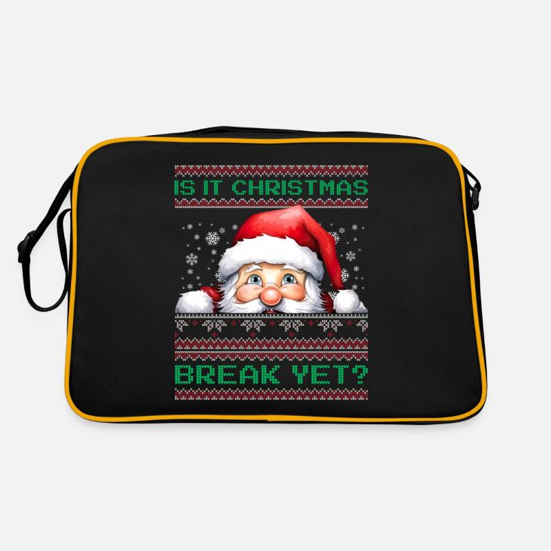 C’est déjà les vacances de Noël ? Père Noël professeur Sac Retro