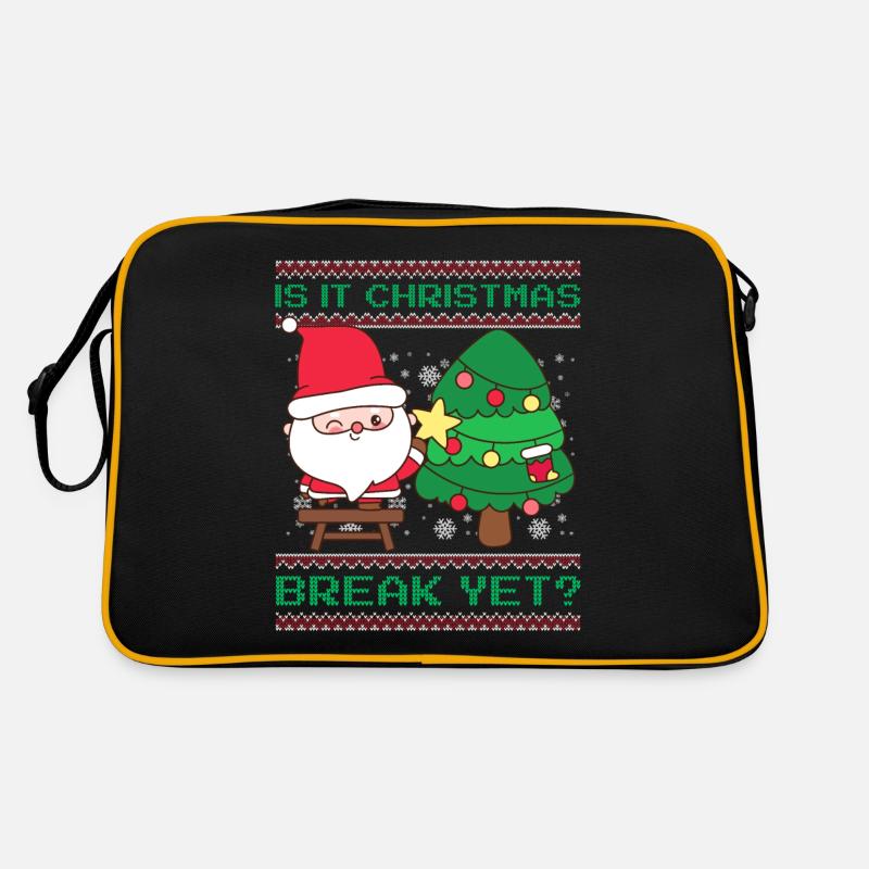 C’est déjà les vacances de Noël ? Père Noël professeur Sac Retro