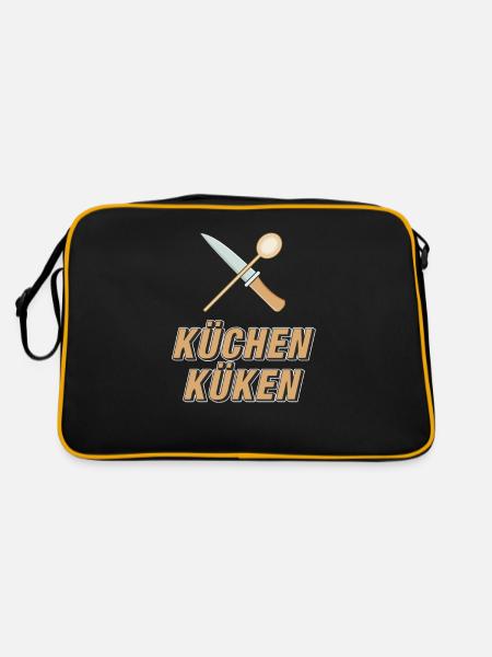 KÜCHEN KÜKEN - Retro Tasche - Schwarz/Gold - Hinten