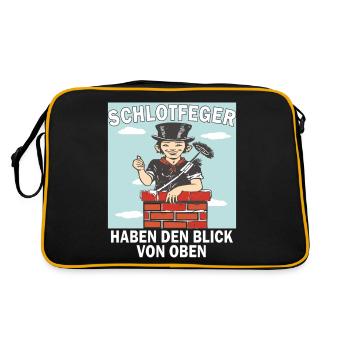 SCHLOTFEGER HABEN DEN BLICK VON OBEN - Retro Tasche - Schwarz/Gold - Hinten