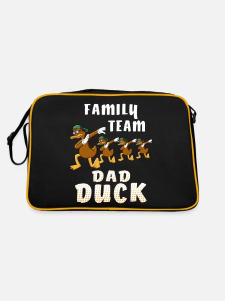FAMILLE ÉQUIPE PAPA CANARD - Sac Retro - noir/or - Dos