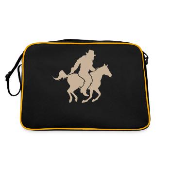 Bigfoot Rider Silhouette Western Style - Retro Bag - black/gold - Back