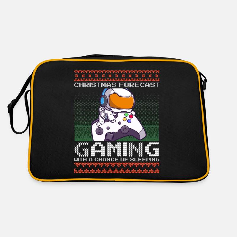 Funny Christmas Forecast Gaming Astronaut Ugly Retro Bag