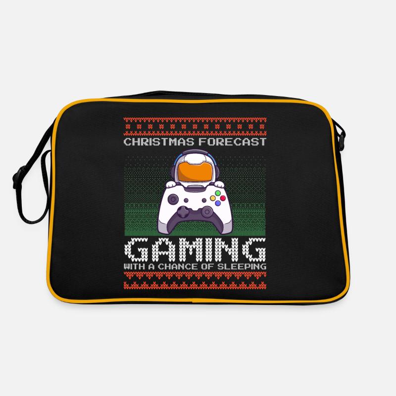 Funny Christmas Forecast Gaming Astronaut Ugly Retro Bag