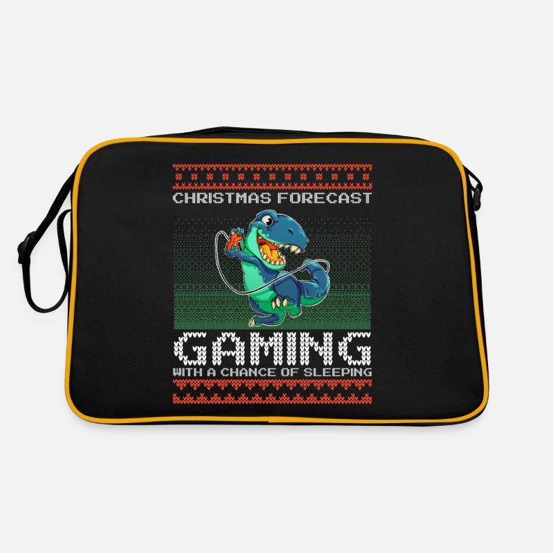 Funny Christmas Forecast Gaming T-Rex Ugly Xmas Retro Tasche