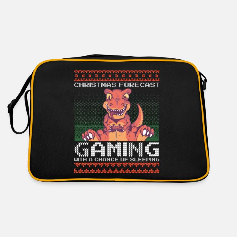 Funny Christmas Forecast Gaming T-Rex Ugly Xmas Retro Tasche