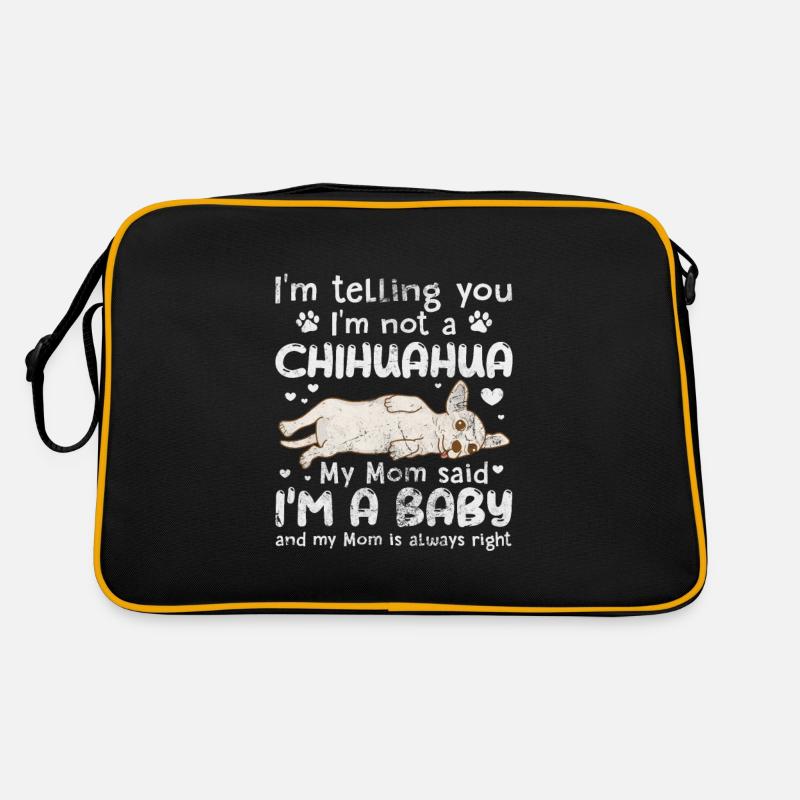 Chihuahua - Retro Tasche - Schwarz/Gold