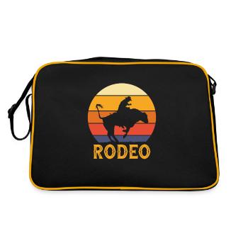 Cowboy Cowboystiefel Western Geschenk - Retro Tasche - Schwarz/Gold - Hinten