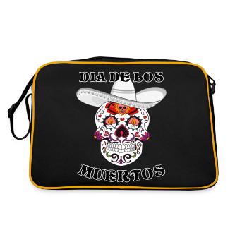 DIA DE LOS MUERTOS - Sac Retro - noir/or - Dos