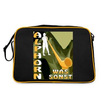 ALPHORN WHAT ELSE - Retro Bag - black/gold - Back