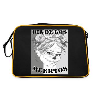 DIA DE LOS MUERTOS - Sac Retro - noir/or - Dos