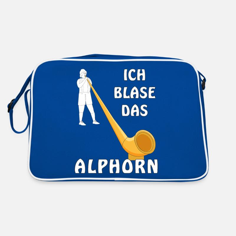 ICH BLASE DAS ALPHORN Retro Tasche