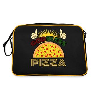 Pizza Saying Pizzaria - Sac Retro - noir/or - Dos
