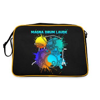 Drum Drummer Drums Drumset - Sac Retro - noir/or - Dos