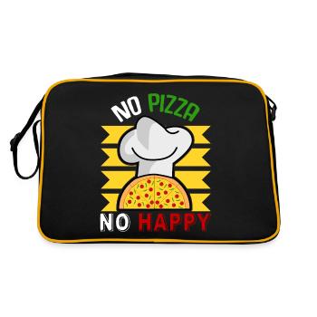 Pizza Restaurant Pizzaria - Retro Bag - black/gold - Back