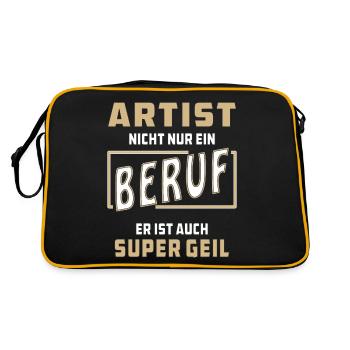 ARTIST NICHT NUR EIN BERUF - Retro Tasche - Schwarz/Gold - Hinten