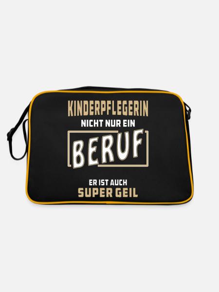 KINDERPFLEGERIN NICHT NUR EIN BERUF - Retro Tasche - Schwarz/Gold