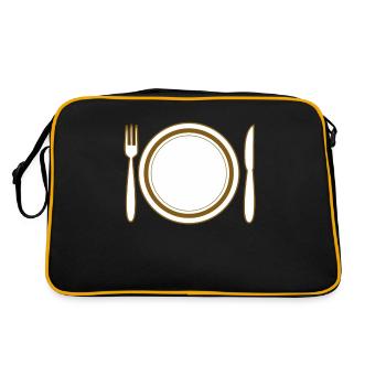 PLATE CUTLERY - Retro Bag - black/gold - Back