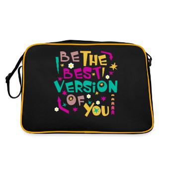 BE THE BEST VERSION OF YOU - Retro Bag - black/gold - Back