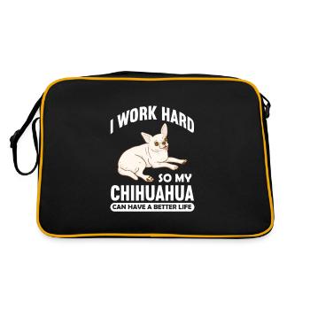 Chihuahua chien chien école chien propriétaire cadeau - Sac Retro - noir/or - Dos
