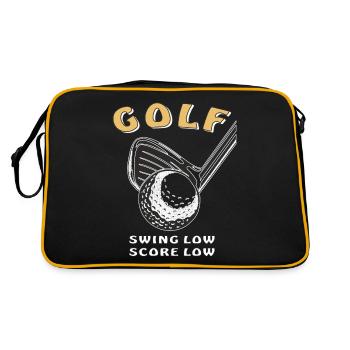 GOLF SWING LOW SCORE LOW - Retro Bag - black/gold - Back