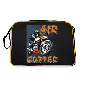 COUPEUR D’AIR DE MOTO - Sac Retro - noir/or - Dos