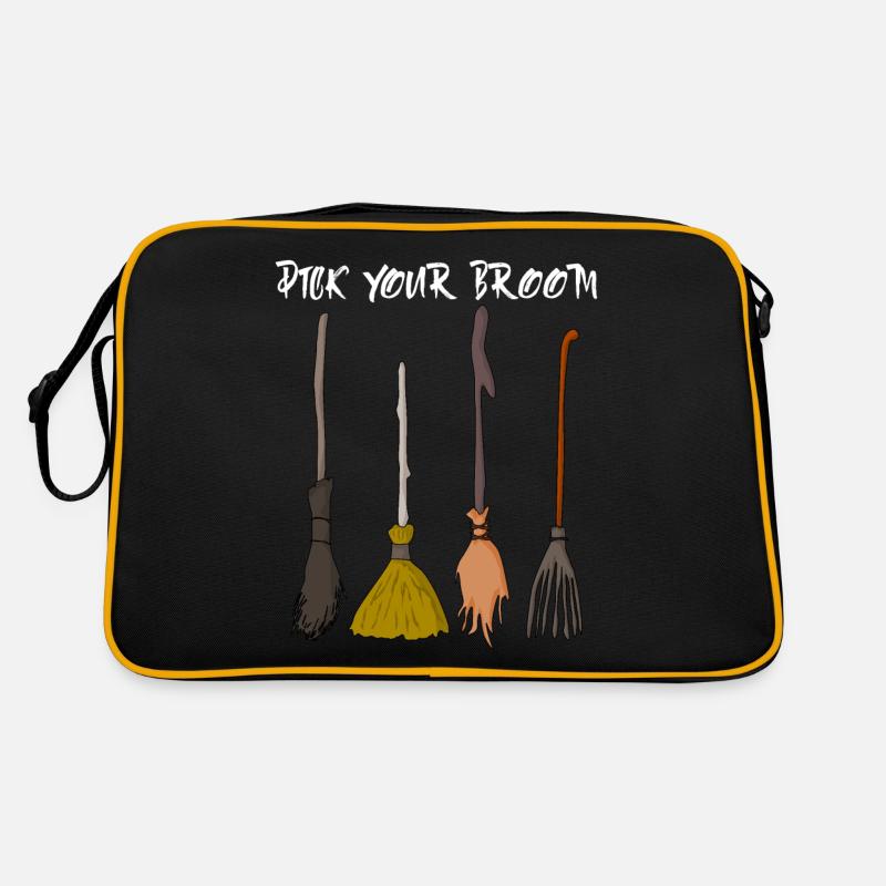 Witch Witchcraft Witch's Broom Halloween Retro Bag