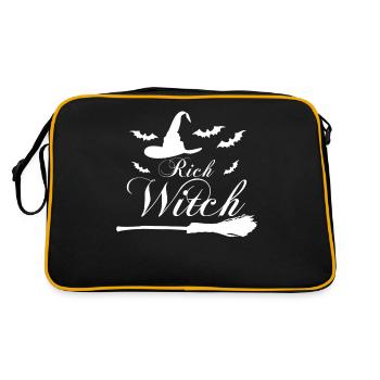 Witchcraft Witch Halloween Witch's Broom - Retro Bag - black/gold - Back