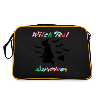 Witch Test Witchcraft Witch's Broom - Retro Bag - black/gold - Back