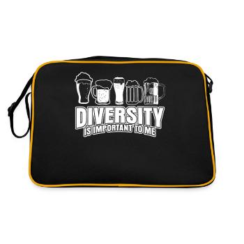 Craft beer Diversity brewing Hops Malt - Retro Tasche - Schwarz/Gold - Hinten