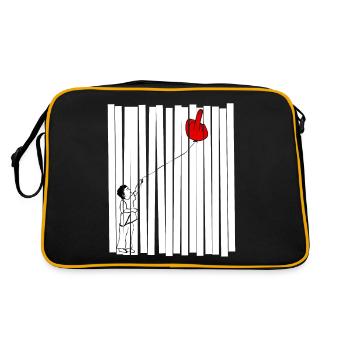 Middle Finger Balloon Misanthrope - Retro Bag - black/gold - Back