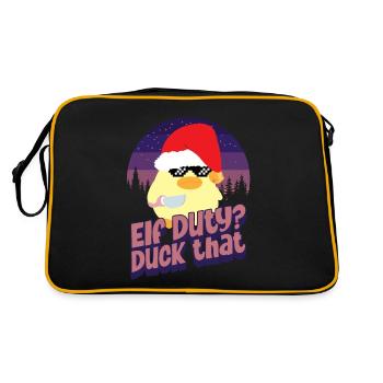 Duck Elf Duty - Ente mit Messer Duck with Knife - Sac Retro - noir/or - Dos