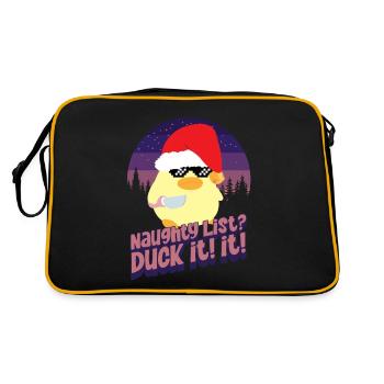 Duck Naughty List Ente mit Messer Duck avec couteau - Sac Retro - noir/or - Dos
