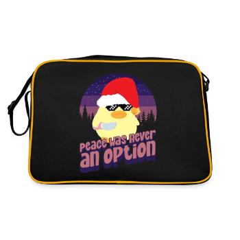 La paix n’a jamais été une option - Canard au couteau Meme - Sac Retro - noir/or - Dos