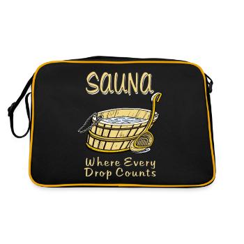 SAUNA Where Every Drop Counts - Retro Bag - black/gold - Back