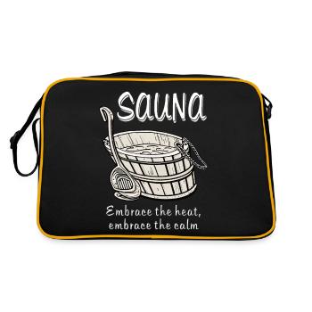 SAUNA Embrassez la chaleur, embrassez le calme - Sac Retro - noir/or - Dos