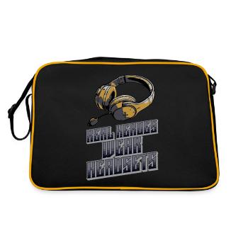 Les vrais héros portent des casques Funny Gamer Boys & Kids - Sac Retro - noir/or - Dos