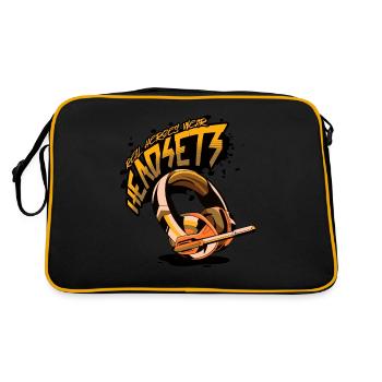 Les vrais héros portent des casques Funny Gamer Boys & Kids - Sac Retro - noir/or - Dos