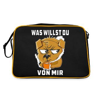 WAS WILLST DU VON MIR - Retro Tasche - Schwarz/Gold - Hinten