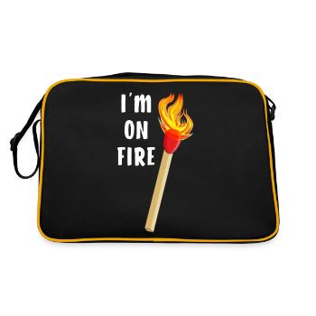 MATCH JE SUIS EN FEU - Sac Retro - noir/or - Dos