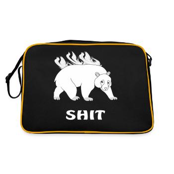 EISBÄR SHIT - Retro Tasche - Schwarz/Gold - Hinten