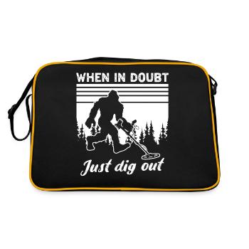 Dirt Fisher Treasure Hunters - Retro Tasche - Schwarz/Gold - Hinten